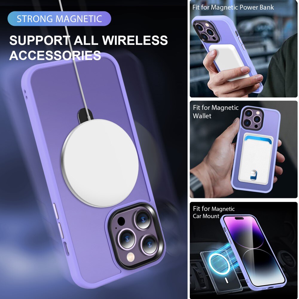 Cover ibride con MagSafe Ring iPhone 14 Pro Max lavanda