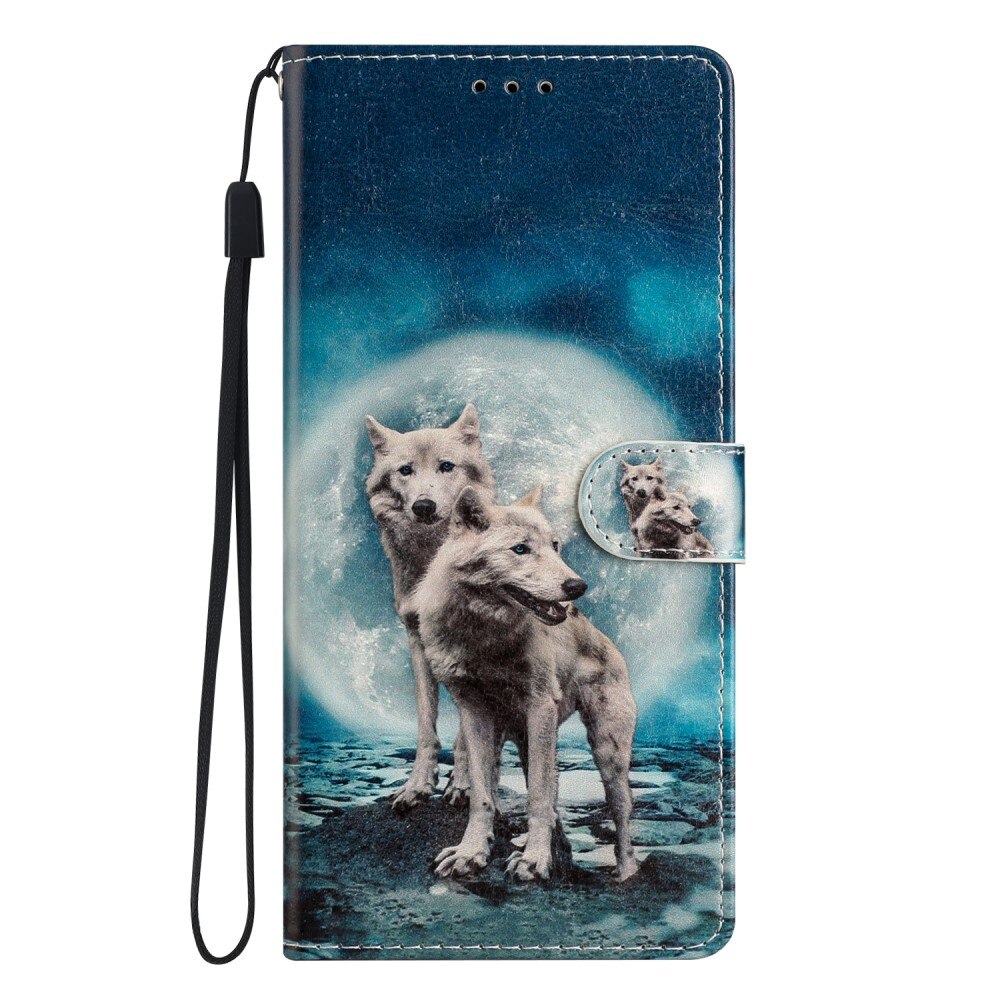 Cover portafoglio Google Pixel 6a lupi