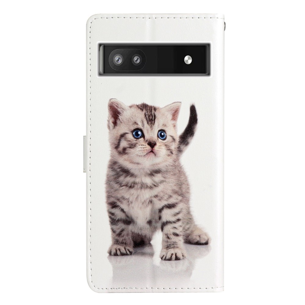Cover portafoglio Google Pixel 6a gattino