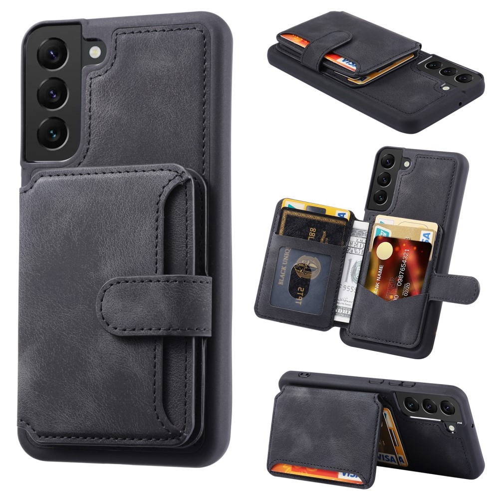 Cover con portacarte Multi-slot anti-RFID Samsung Galaxy S23 nero