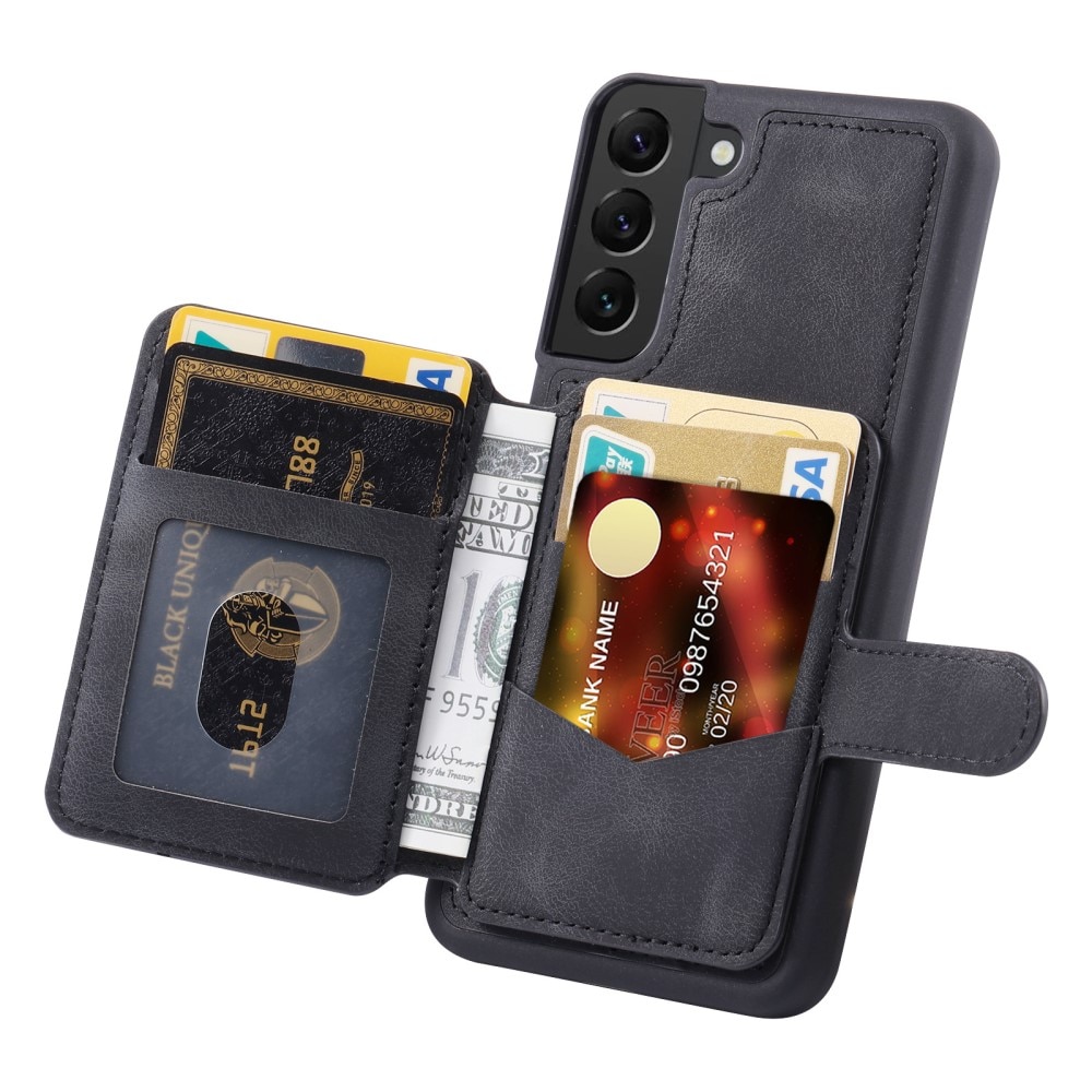 Cover con portacarte Multi-slot anti-RFID Samsung Galaxy S23 nero