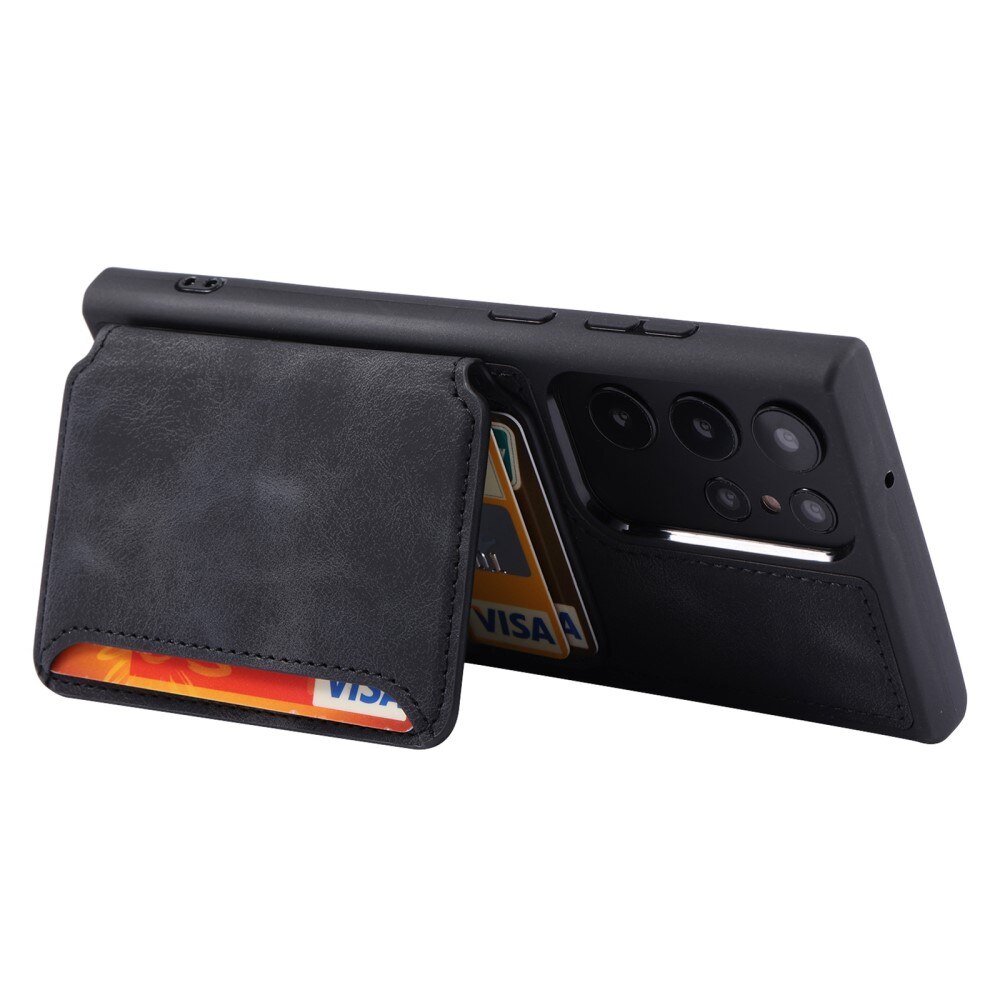 Cover con portacarte Multi-slot anti-RFID Samsung Galaxy S23 Ultra nero