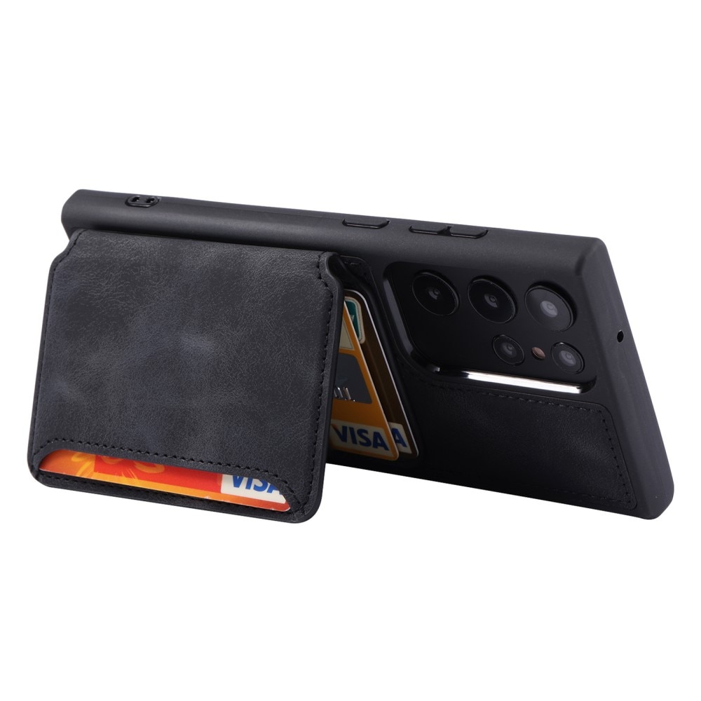 Cover con portacarte Multi-slot anti-RFID Samsung Galaxy S22 Ultra nero
