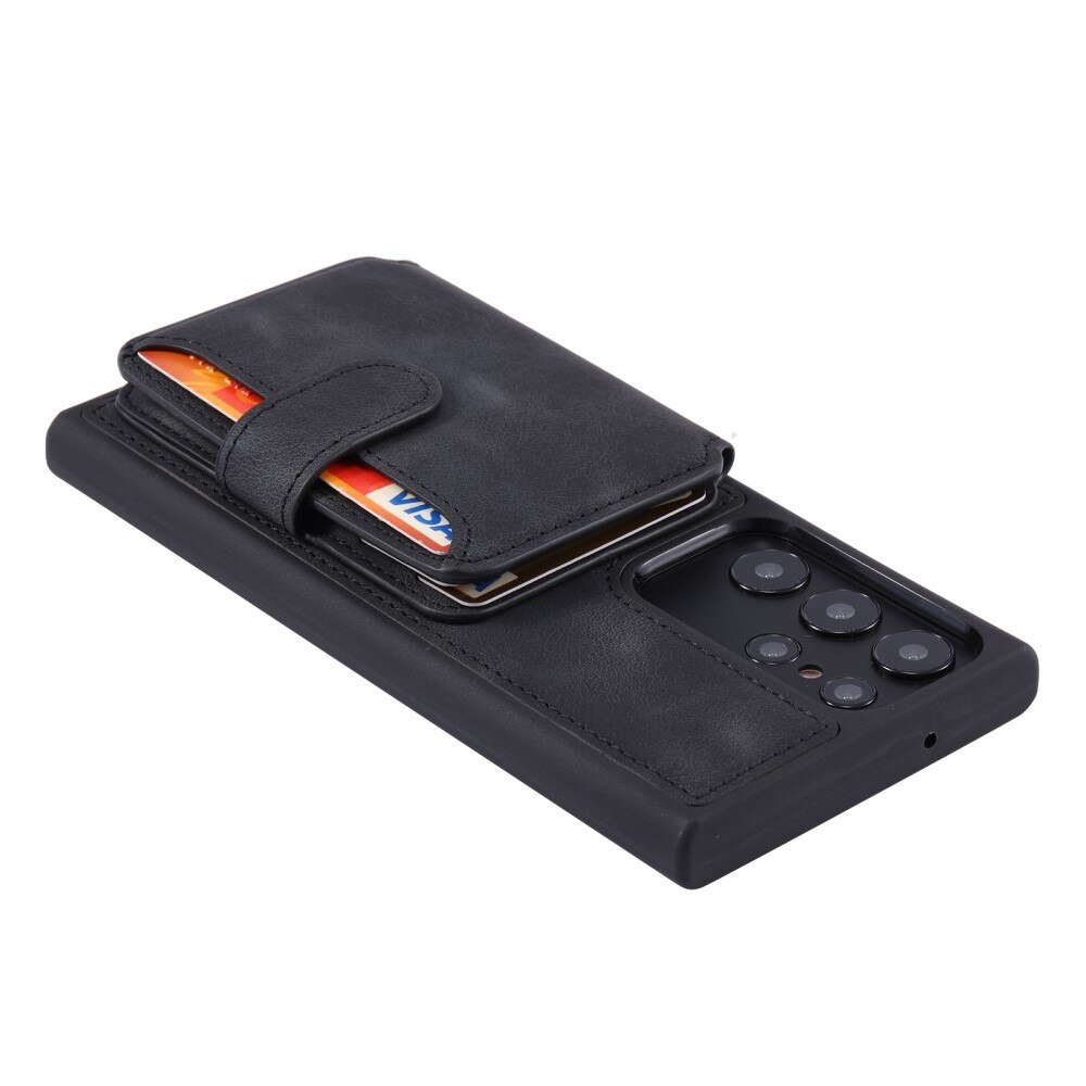 Cover con portacarte Multi-slot anti-RFID Samsung Galaxy S22 Ultra nero