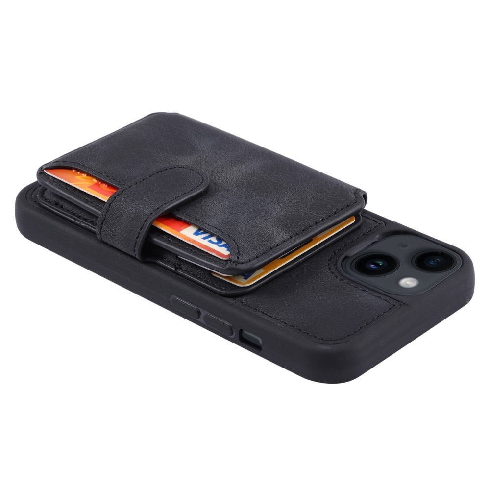 Cover con portacarte Multi-slot anti-RFID iPhone 14 nero