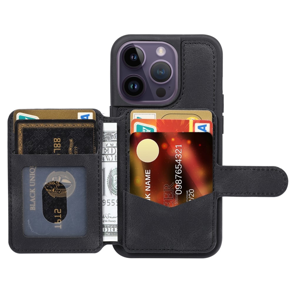Cover con portacarte Multi-slot anti-RFID iPhone 12/12 Pro nero