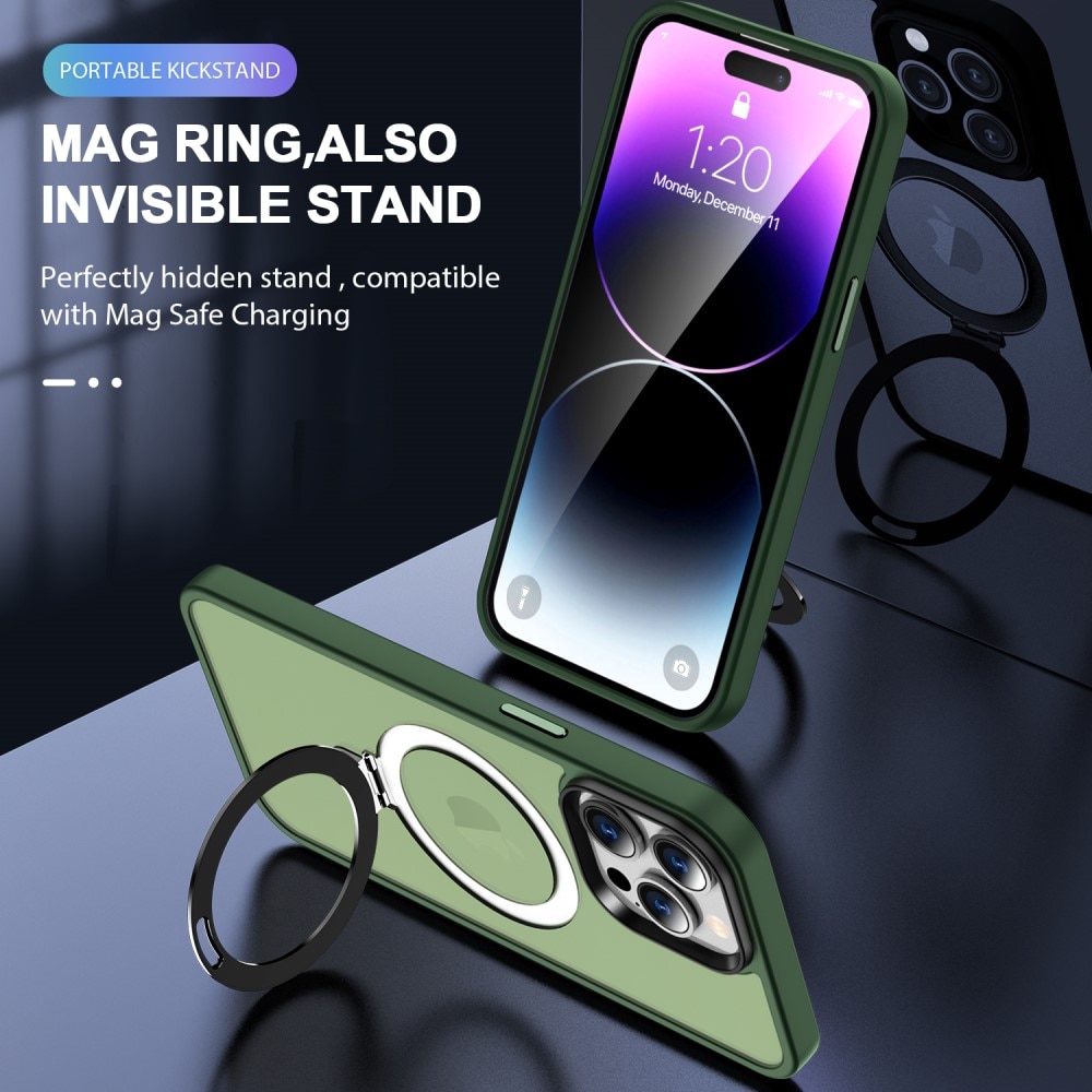 Cover ibride con MagSafe Ring iPhone 14 Pro verde