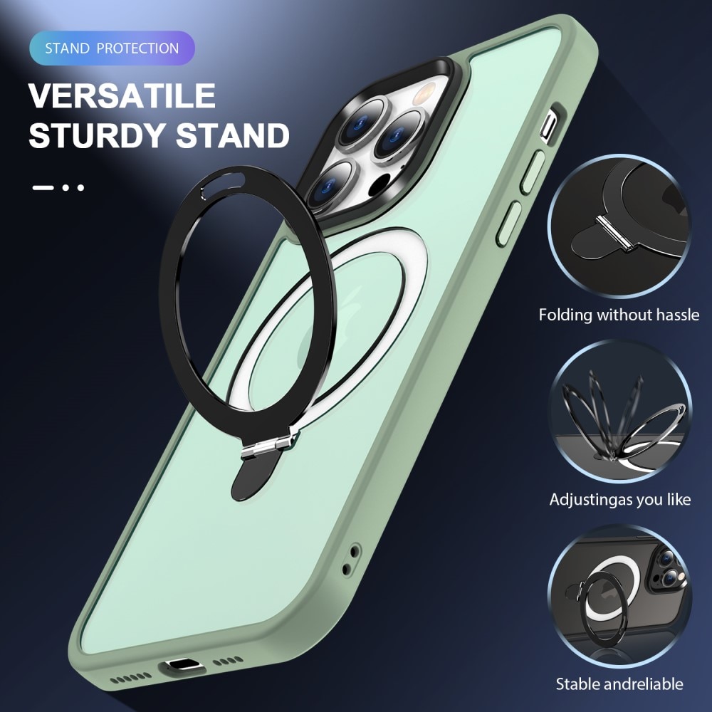 Cover ibride con MagSafe Ring iPhone 15 Pro verde chiaro