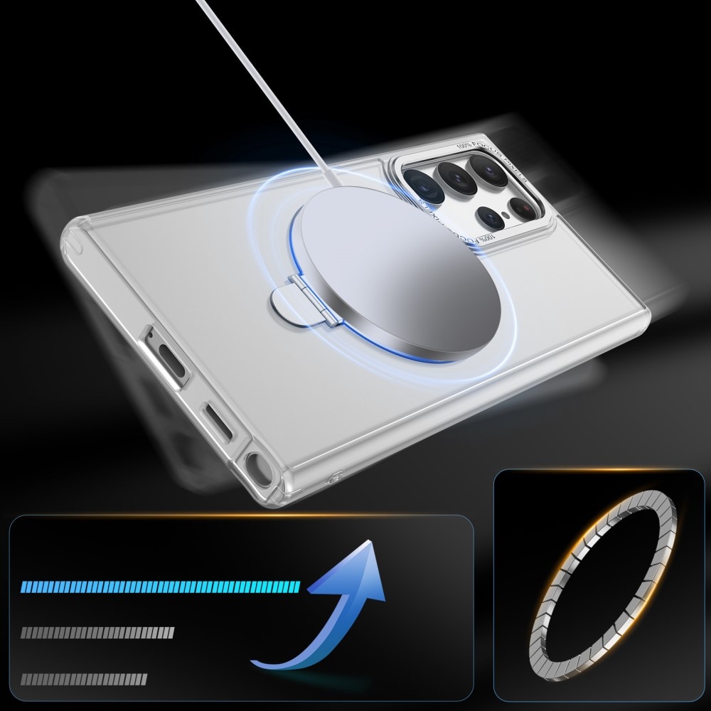 Cover ibride con MagSafe Ring Samsung Galaxy S23 Ultra trasparente