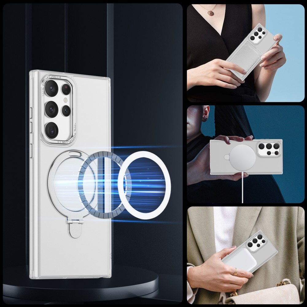 Cover ibride con MagSafe Ring Samsung Galaxy S23 Ultra Blu