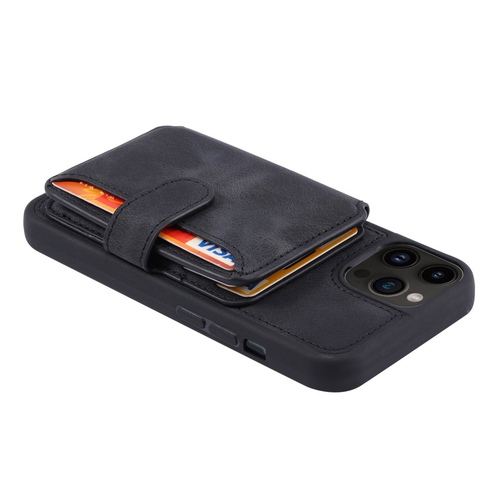 Cover con portacarte Multi-slot anti-RFID iPhone 14 Pro Max nero