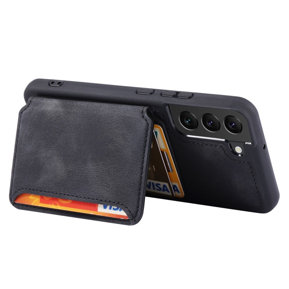 Cover con portacarte Multi-slot anti-RFID Samsung Galaxy S22 nero