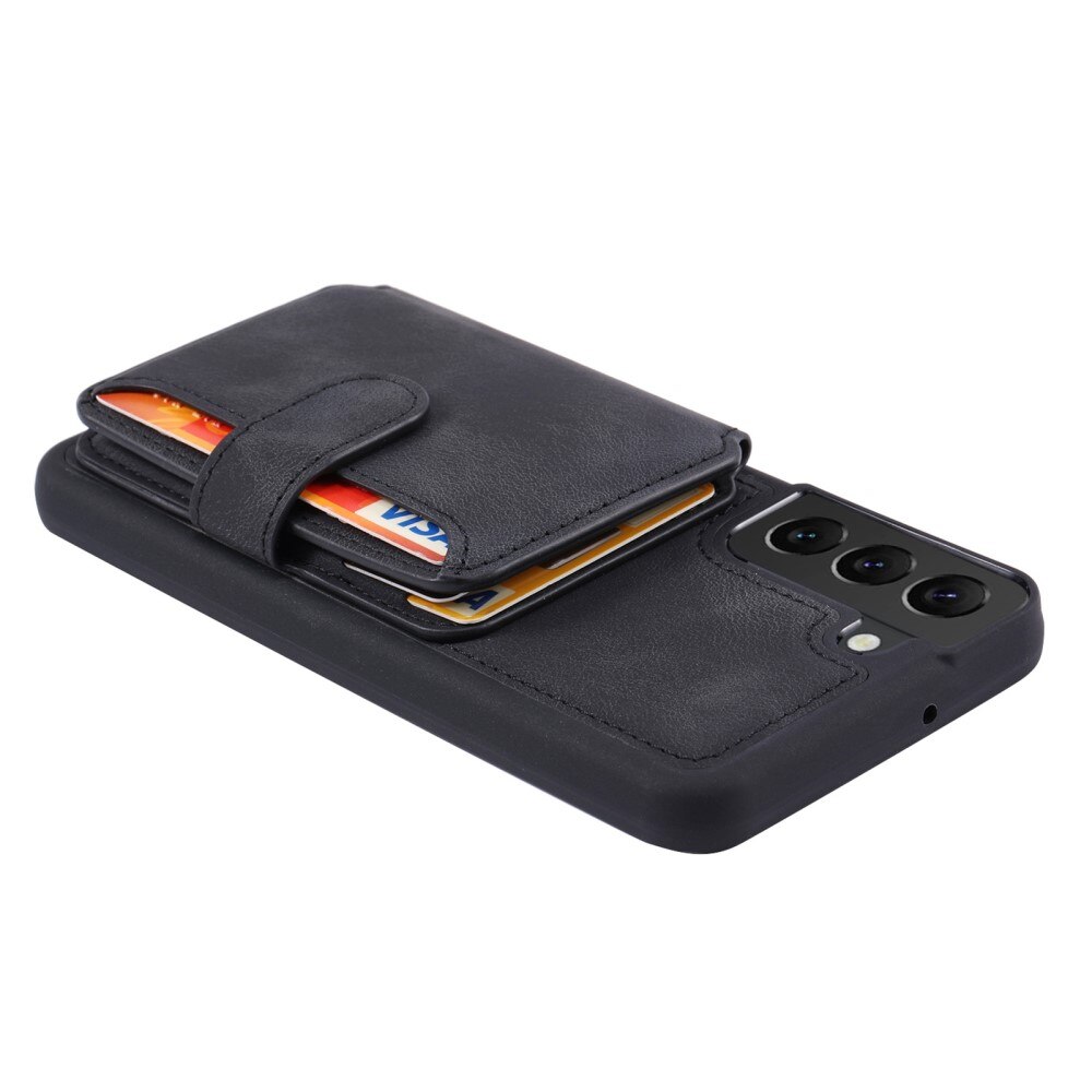 Cover con portacarte Multi-slot anti-RFID Samsung Galaxy S22 nero