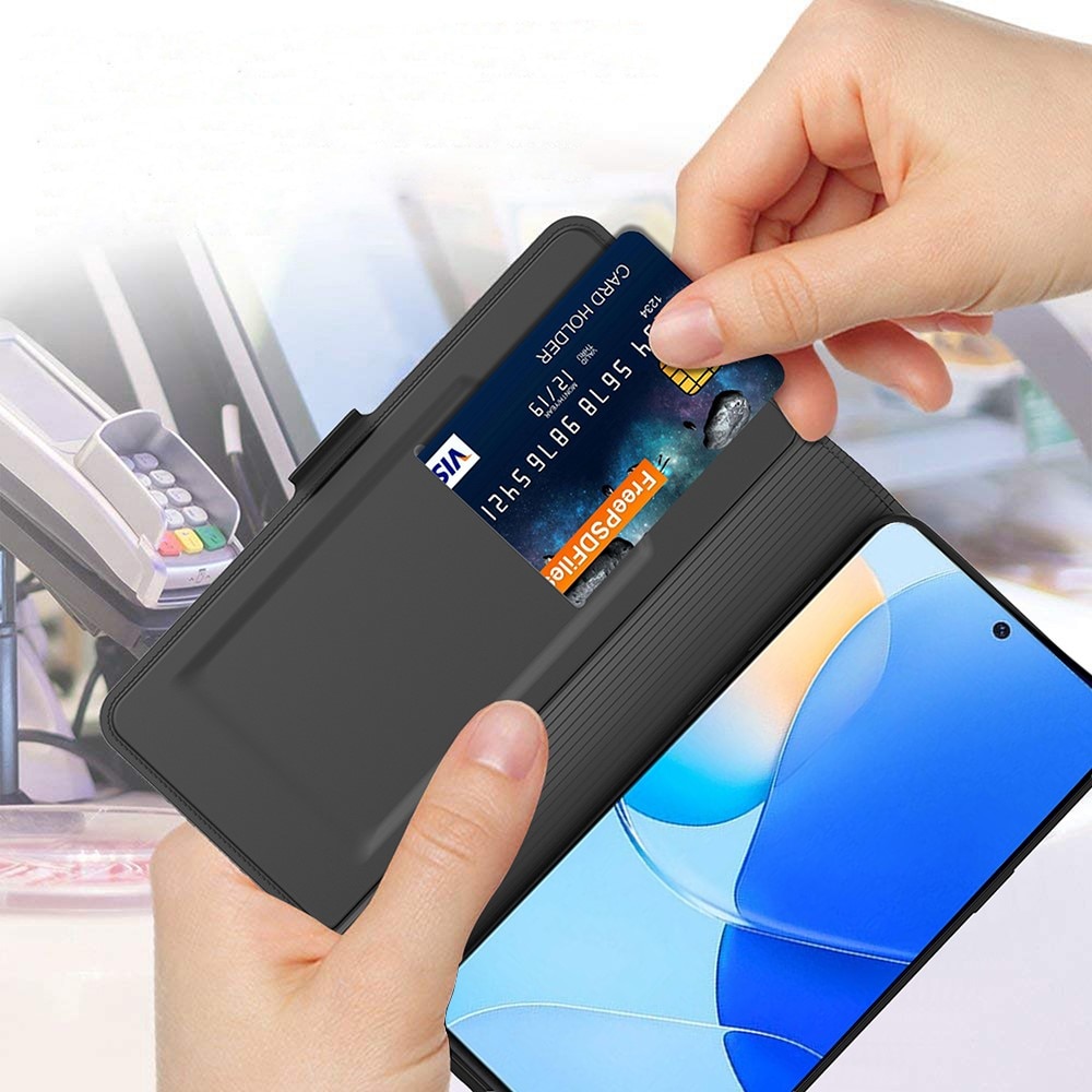 Cover portafoglio Slim Card Wallet Huawei P60/P60 Pro nero