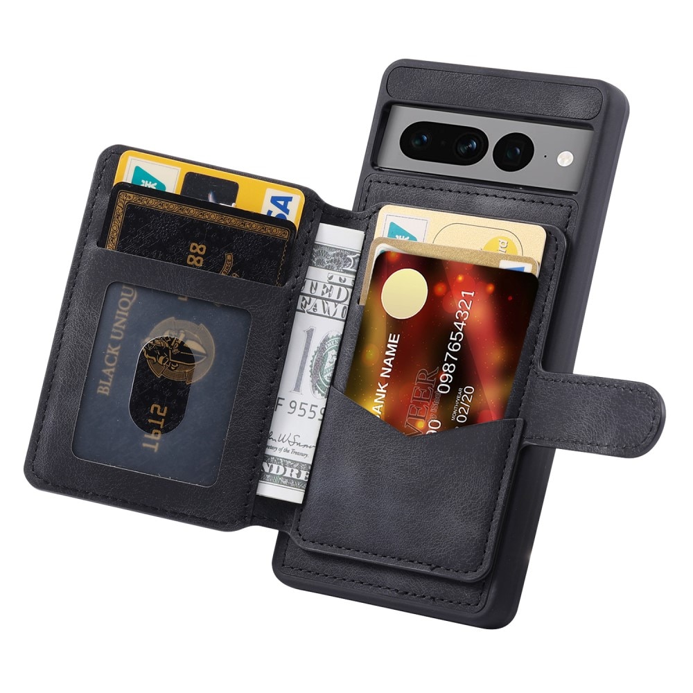 Cover con portacarte Multi-slot anti-RFID Google Pixel 7 Pro nero