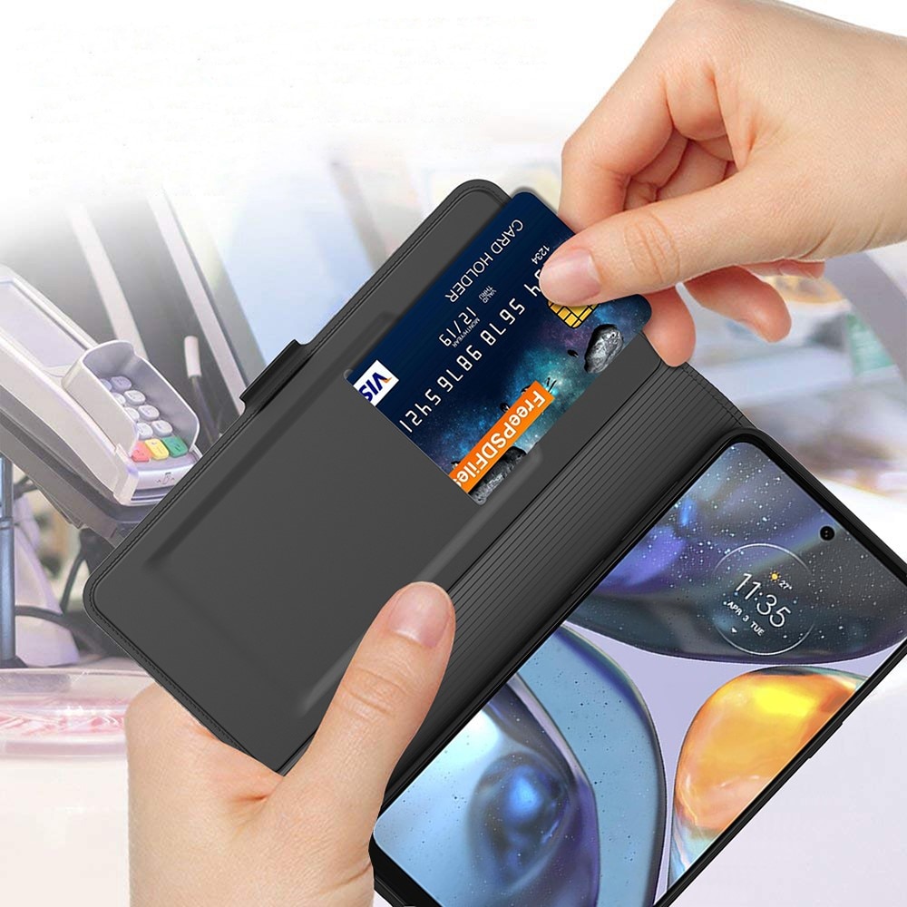 Cover portafoglio Slim Card Wallet Motorola Edge 40 Pro nero