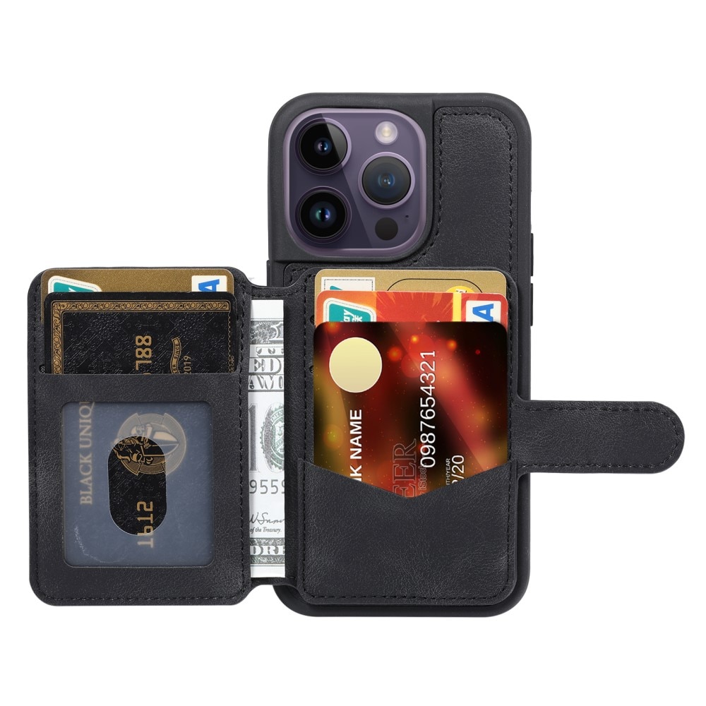 Cover con portacarte Multi-slot anti-RFID iPhone 12 Pro Max nero