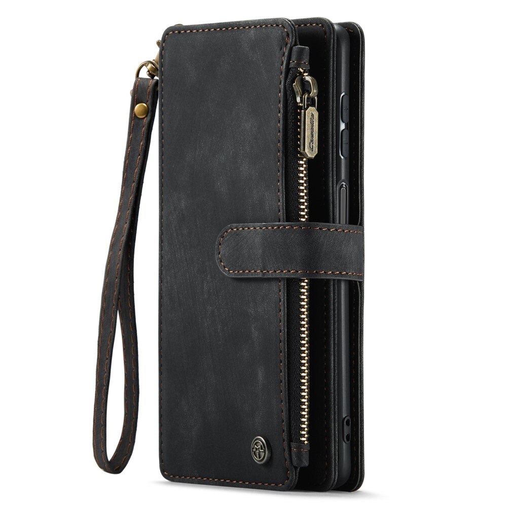 Custodie a portafoglio Zipper Samsung Galaxy A54 Nero