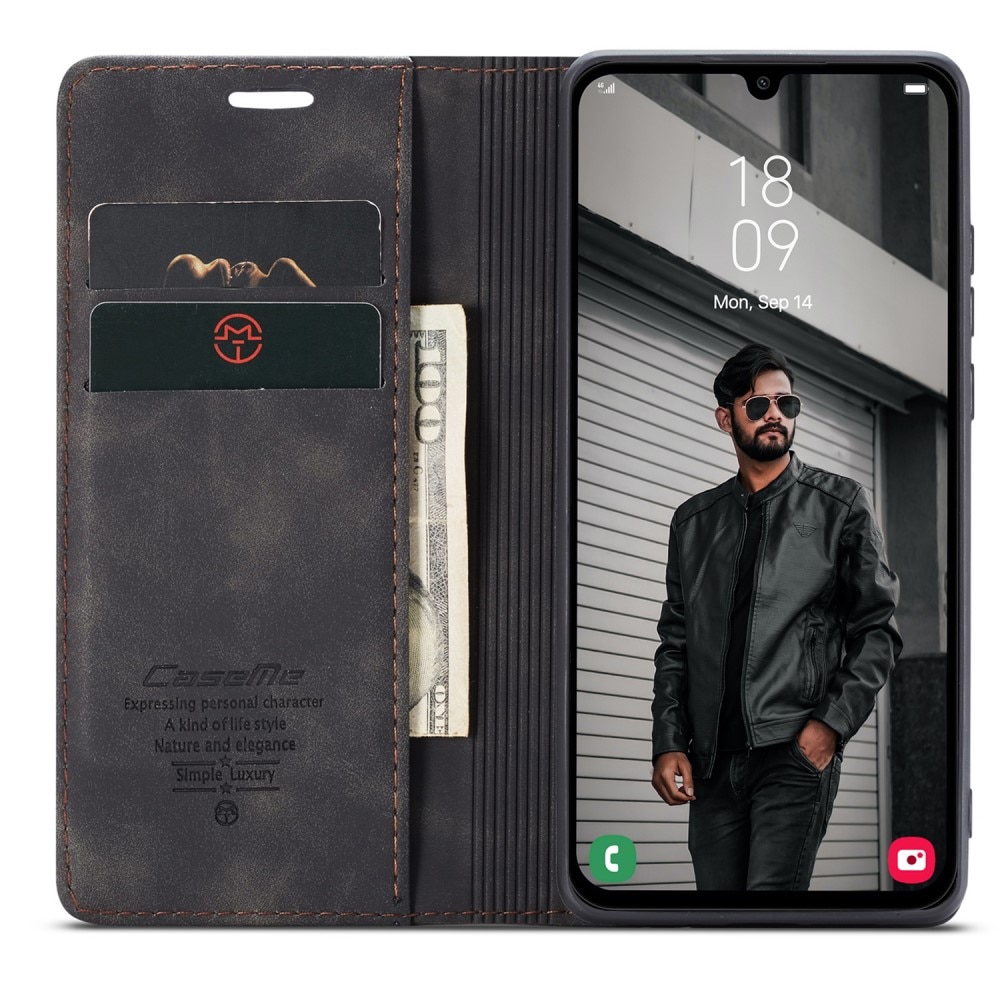 Custodie a portafoglio sottili Samsung Galaxy A24 Nero