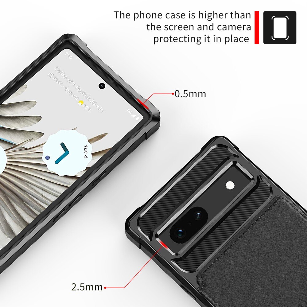 Cover con portacarte Tough Multi-slot Google Pixel 7a nero