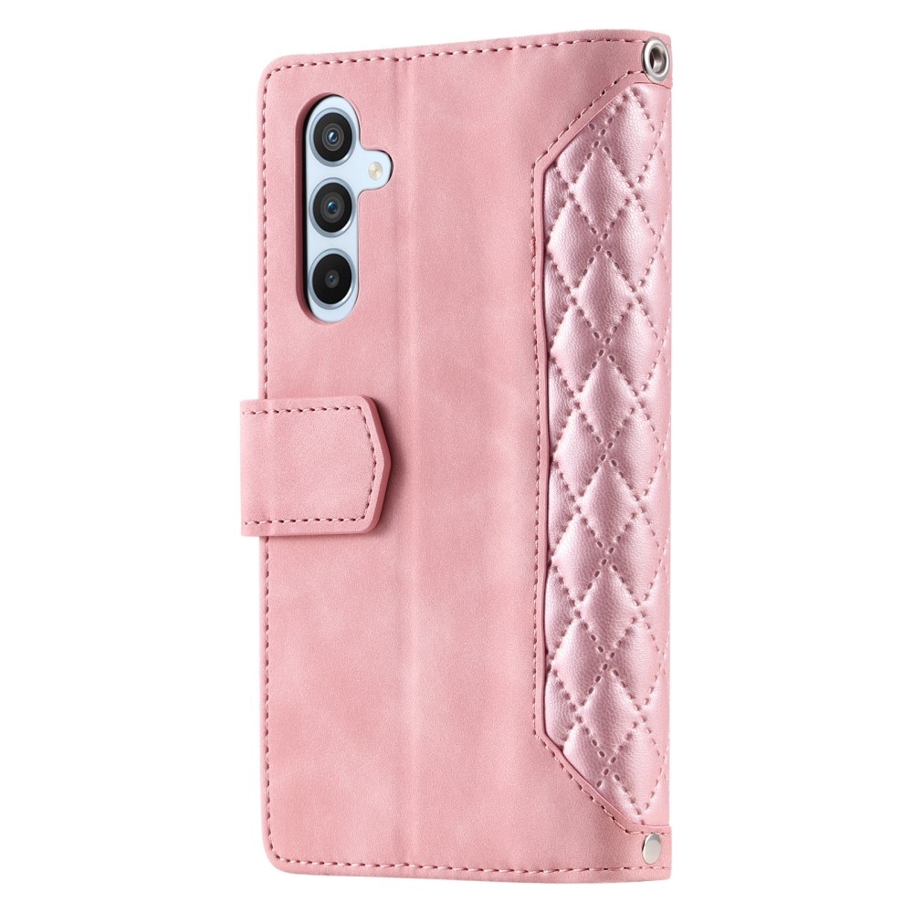 Borsa a portafoglio trapuntata Samsung Galaxy A54 rosa