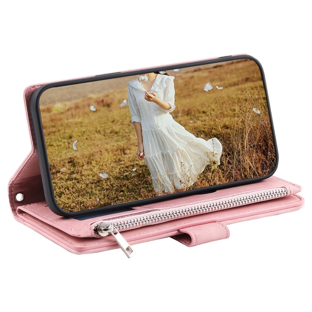 Borsa a portafoglio trapuntata Samsung Galaxy A54 rosa