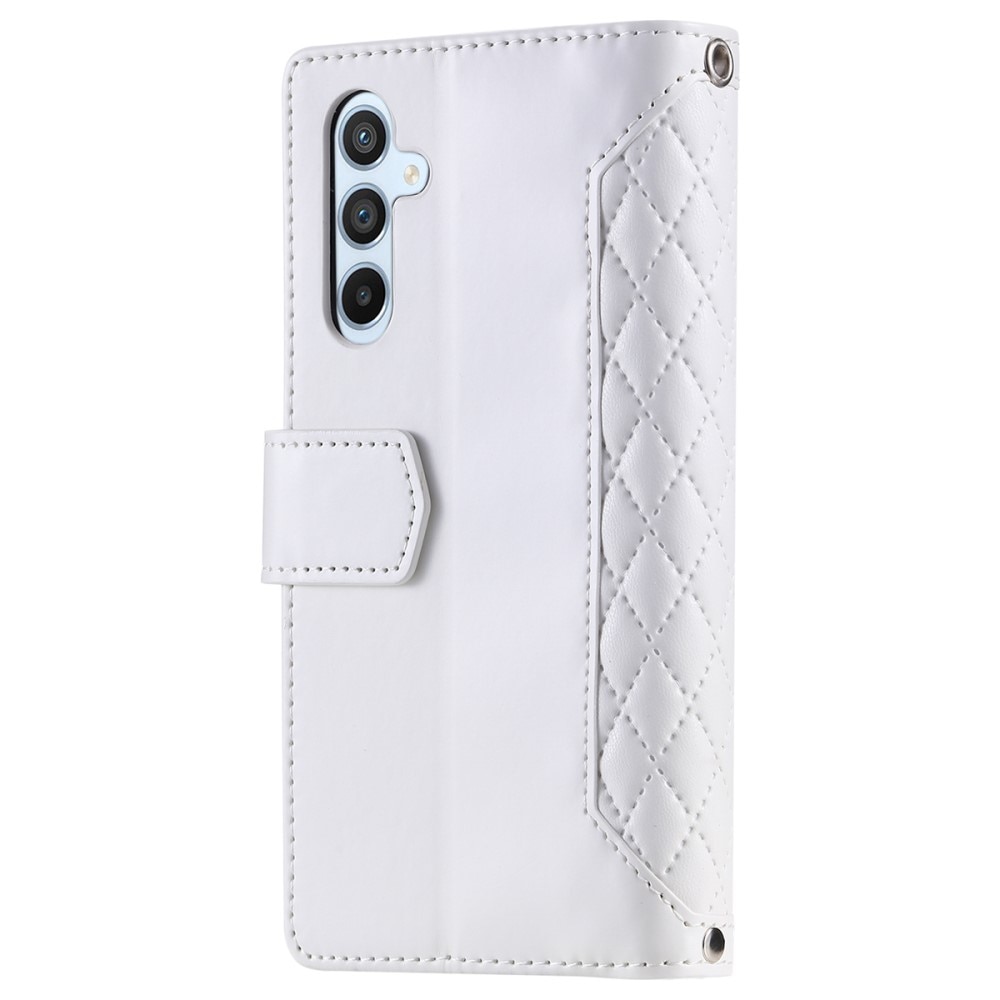 Borsa a portafoglio trapuntata Samsung Galaxy A54 Bianco