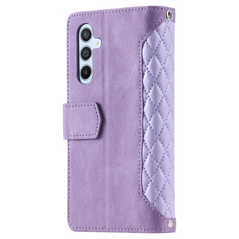 Borsa a portafoglio trapuntata Samsung Galaxy A54 Viola