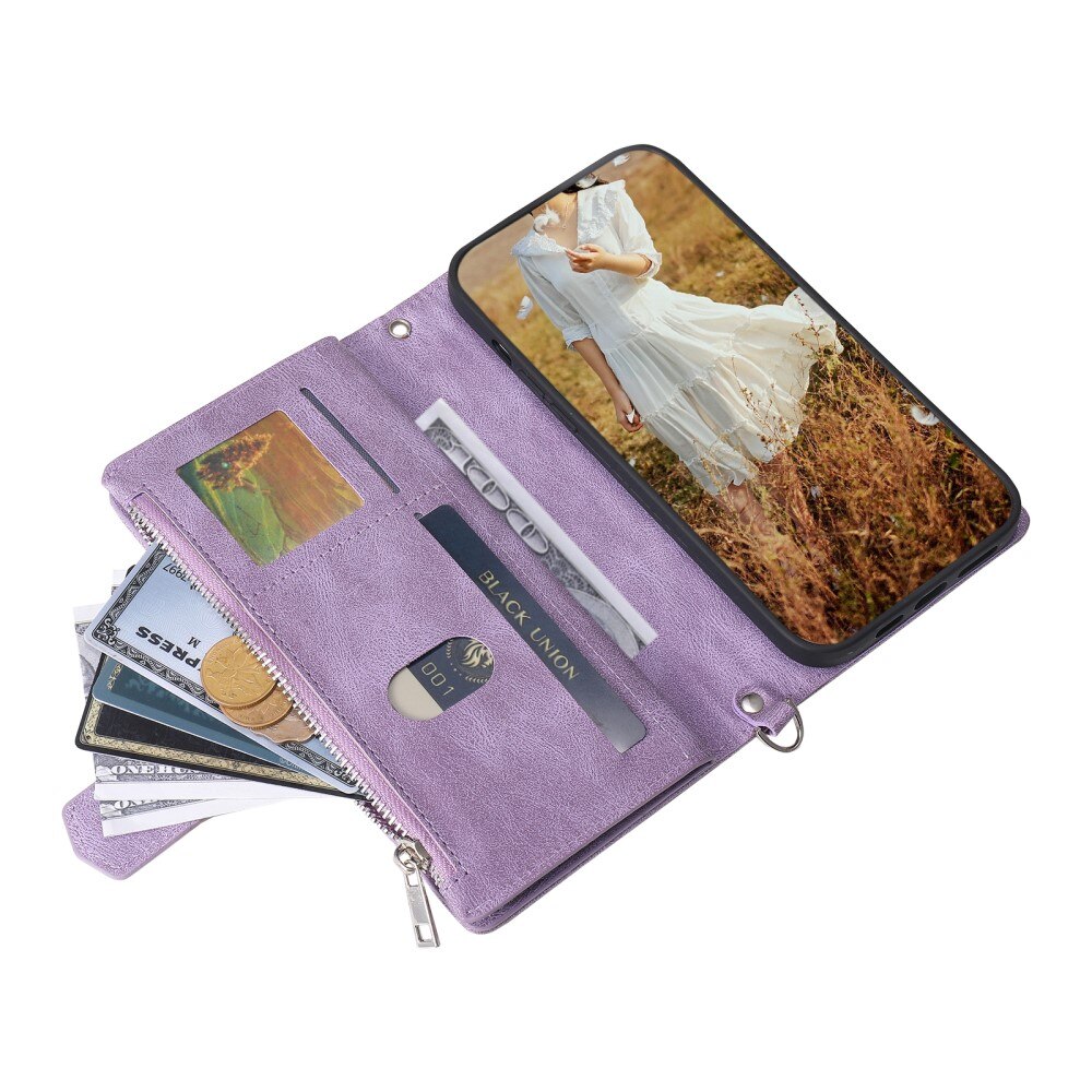 Borsa a portafoglio trapuntata Samsung Galaxy A54 Viola