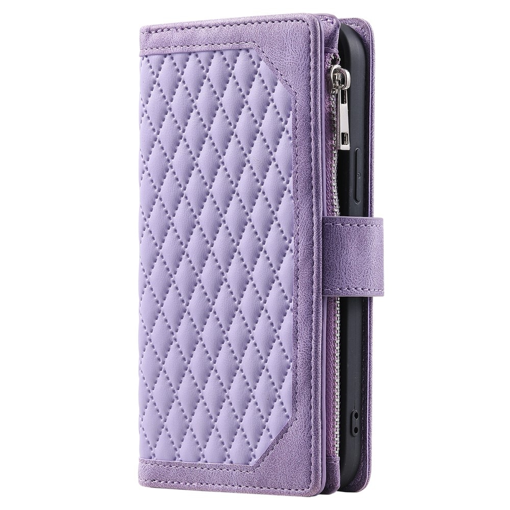 Borsa a portafoglio trapuntata Samsung Galaxy A54 Viola