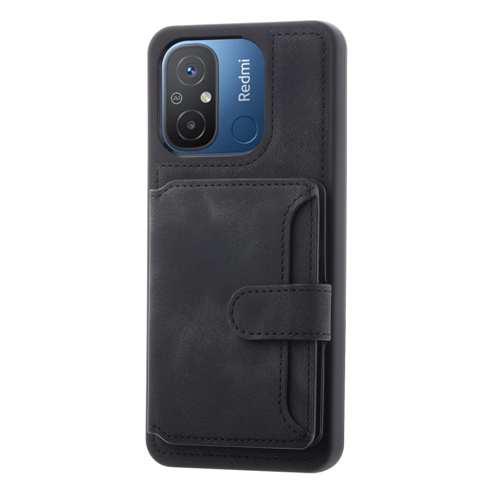 Cover con portacarte Multi-slot anti-RFID Xiaomi Redmi 12C nero