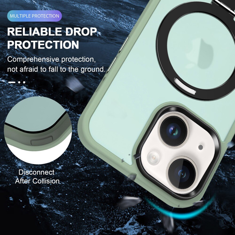 Cover ibride con Magnetic Ring iPhone 13 Verde