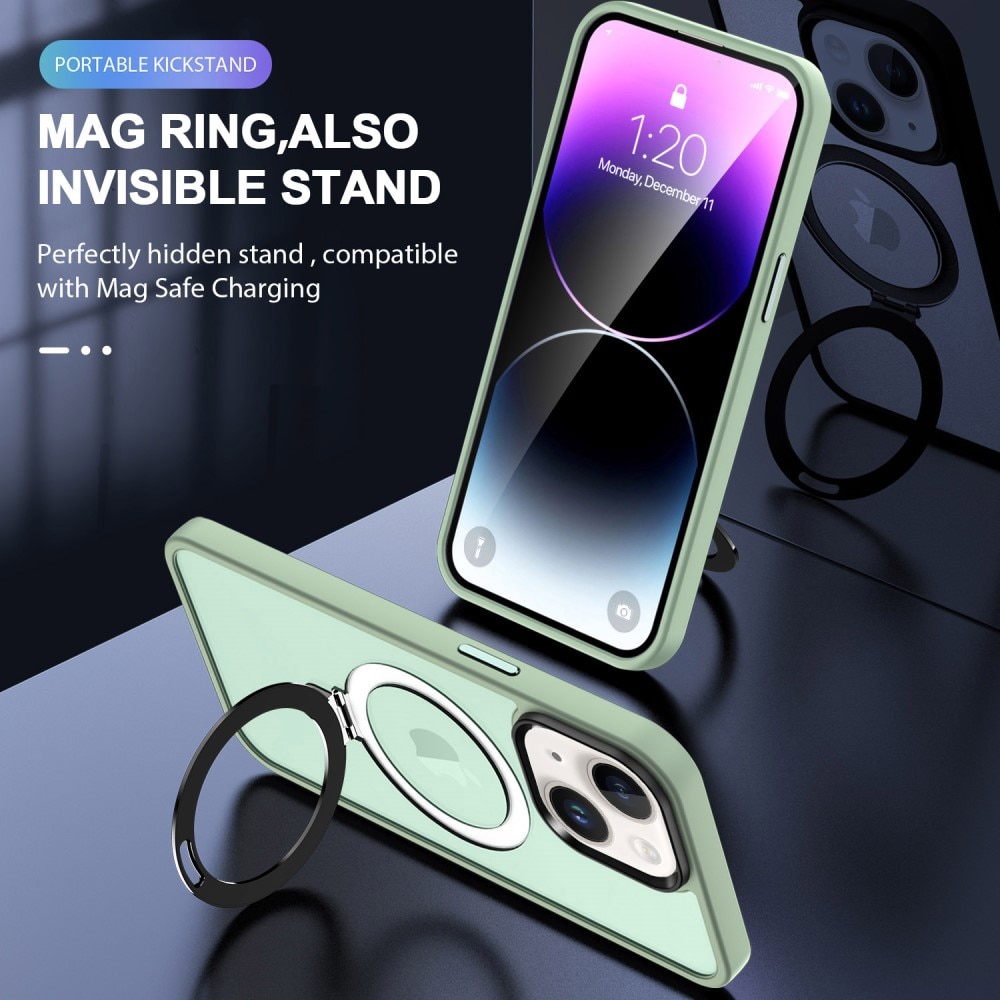 Cover ibride con Magnetic Ring iPhone 13 Verde