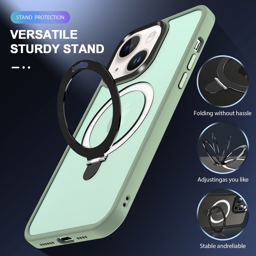 Cover ibride con Magnetic Ring iPhone 13 Verde