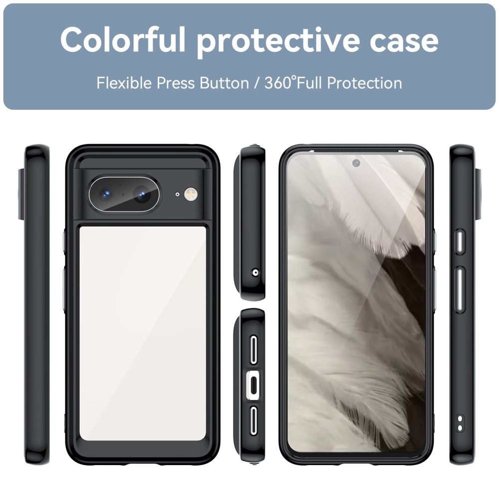 Cover ibrido Crystal Hybrid per Google Pixel 8, nero