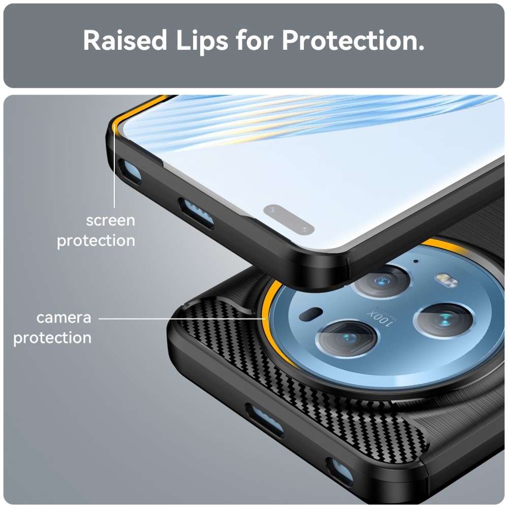 Cover TPU Brushed Honor Magic5 Pro Nero