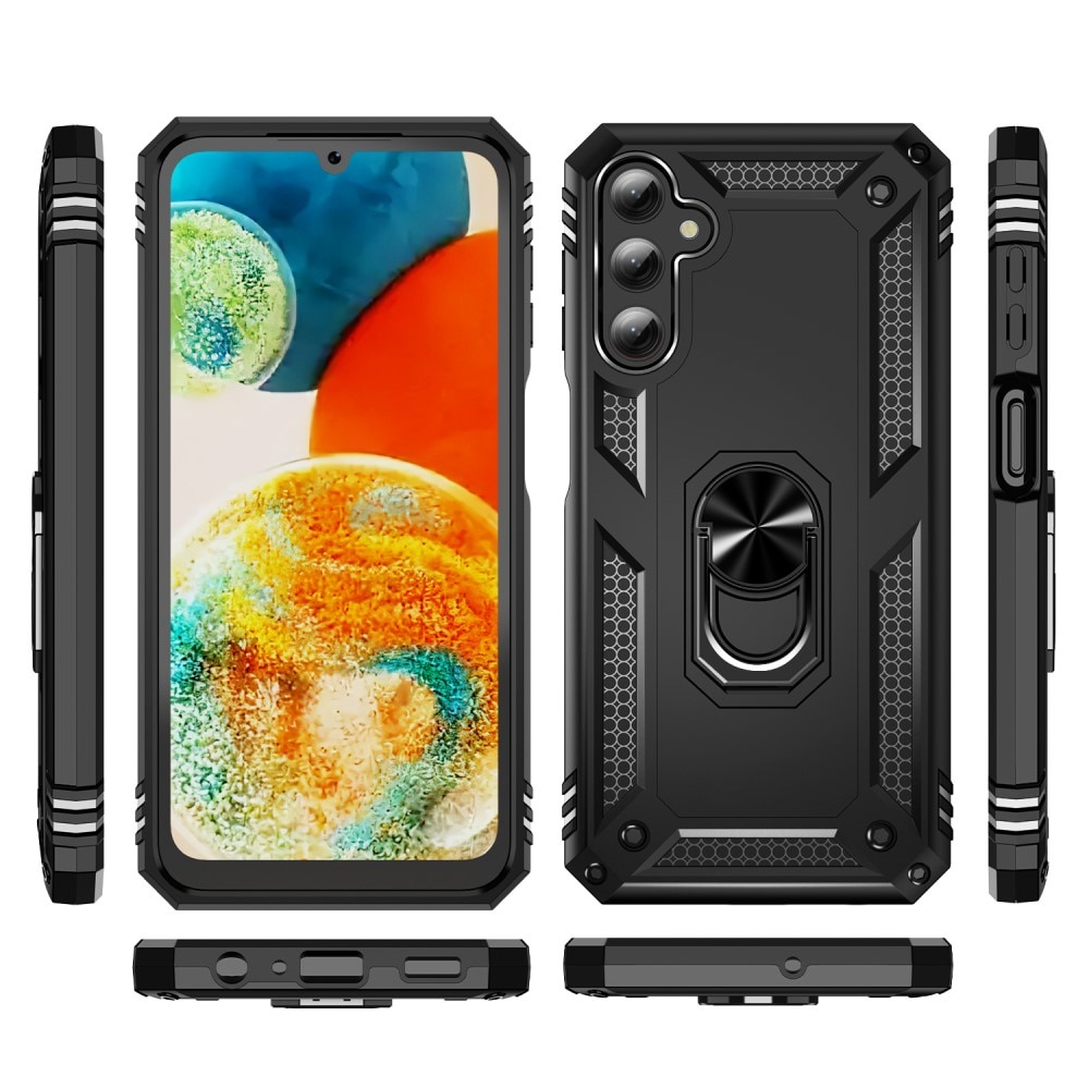 Cover ibride con anello Samsung Galaxy A24 nero