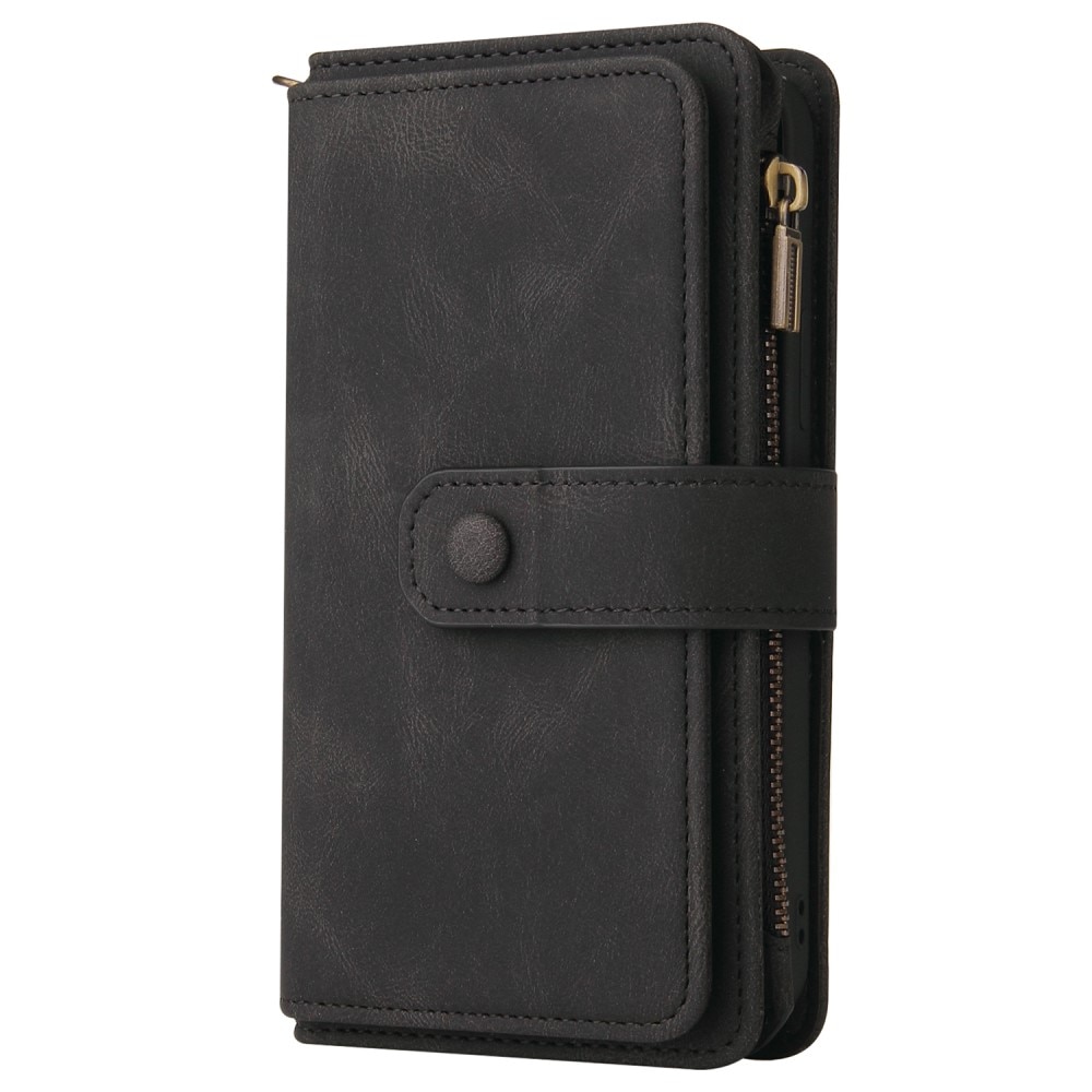 Leather Multi Wallet Motorola Moto G13 nero