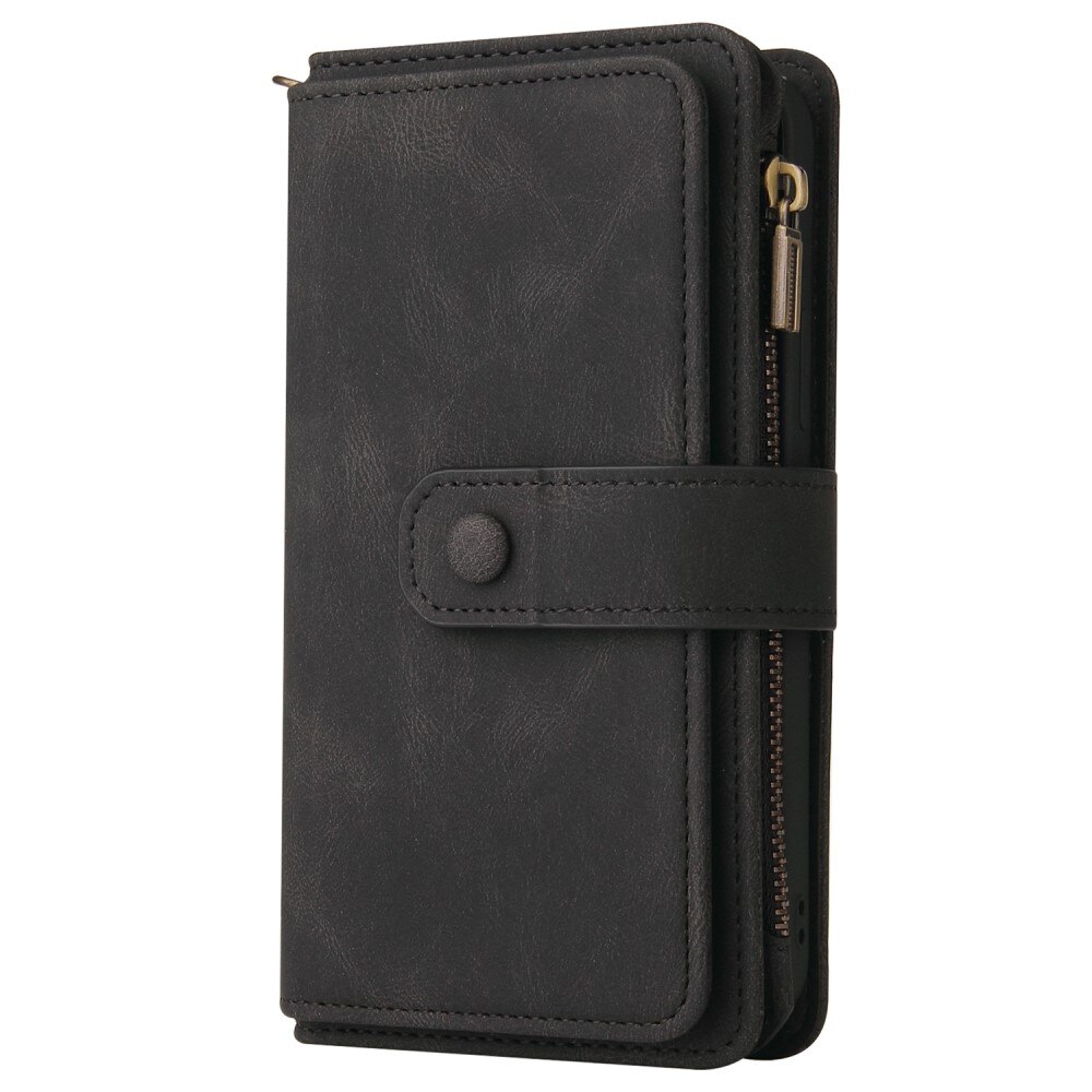 Leather Multi Wallet Motorola Moto G53 nero