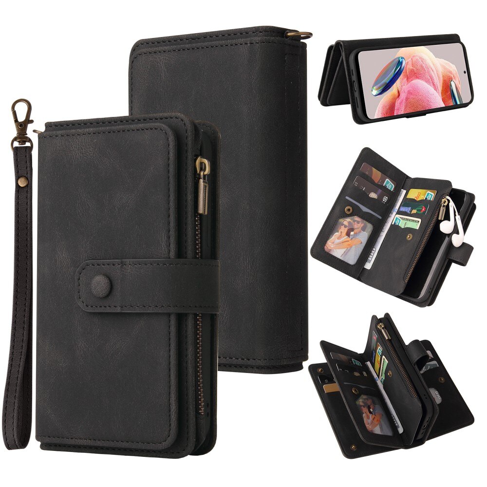 Leather Multi Wallet Xiaomi Redmi Note 12 nero