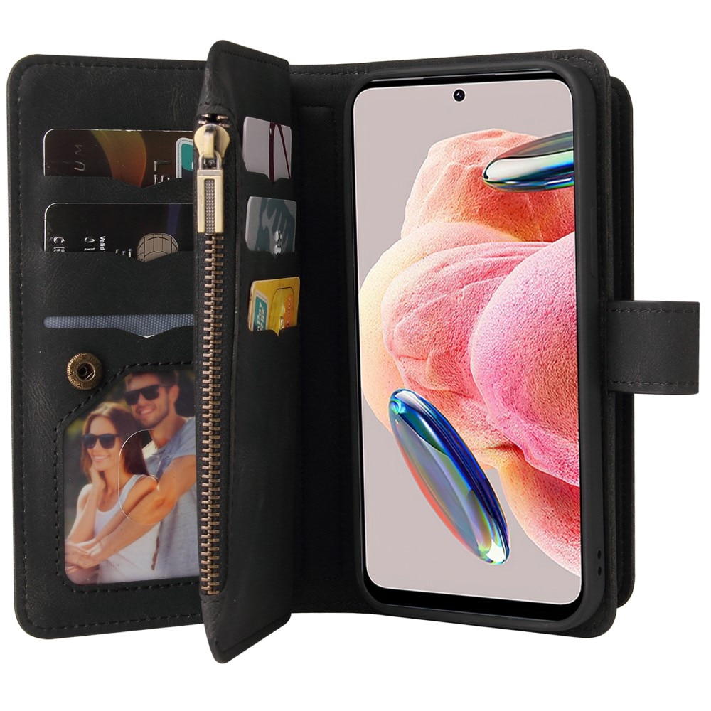 Leather Multi Wallet Xiaomi Redmi Note 12 nero