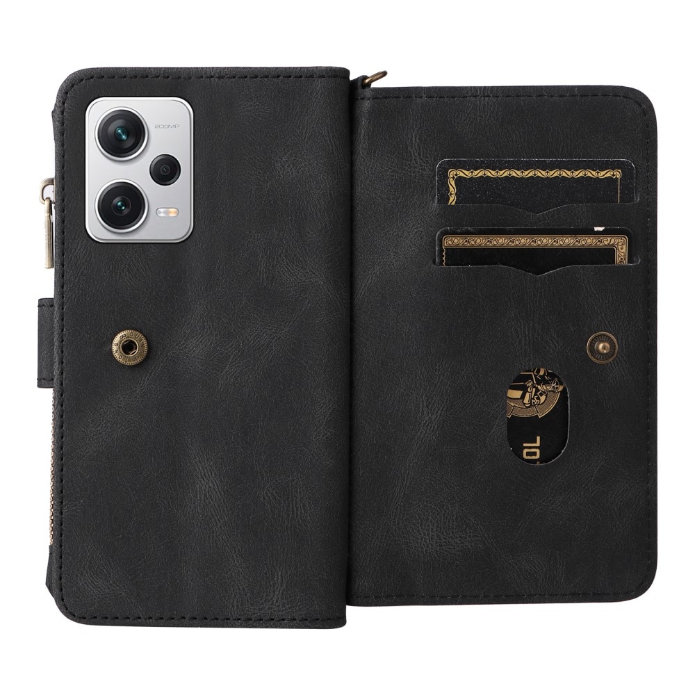 Leather Multi Wallet Xiaomi Redmi Note 12 Pro 5G nero