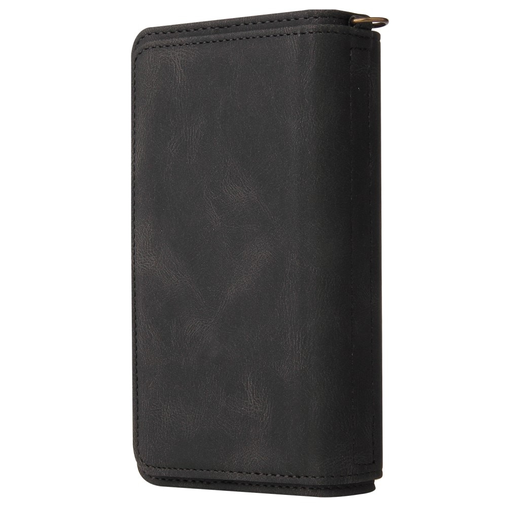 Leather Multi Wallet Samsung Galaxy A54 nero