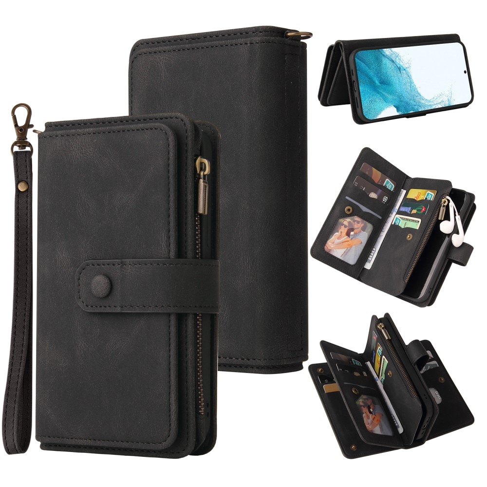 Leather Multi Wallet Samsung Galaxy A54 nero