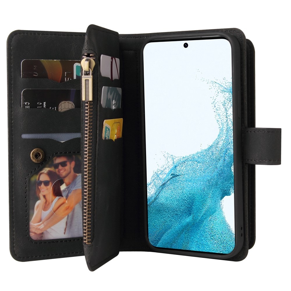 Leather Multi Wallet Samsung Galaxy A54 nero