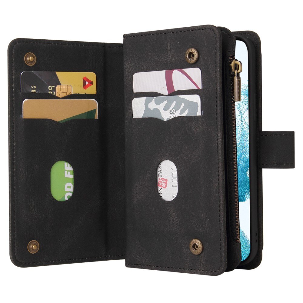 Leather Multi Wallet Samsung Galaxy A54 nero