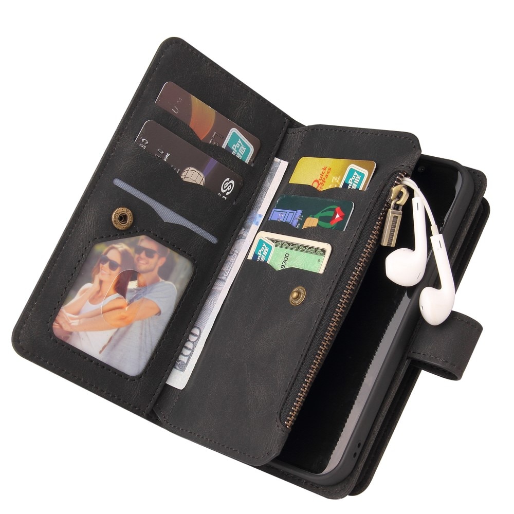 Leather Multi Wallet Samsung Galaxy A54 nero