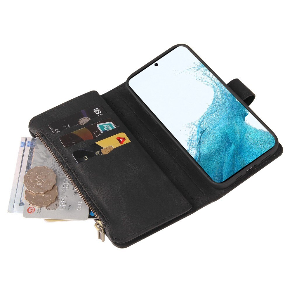 Leather Multi Wallet Samsung Galaxy A54 nero