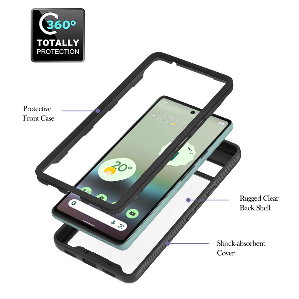Cover protezione totale Google Pixel 7a Nero