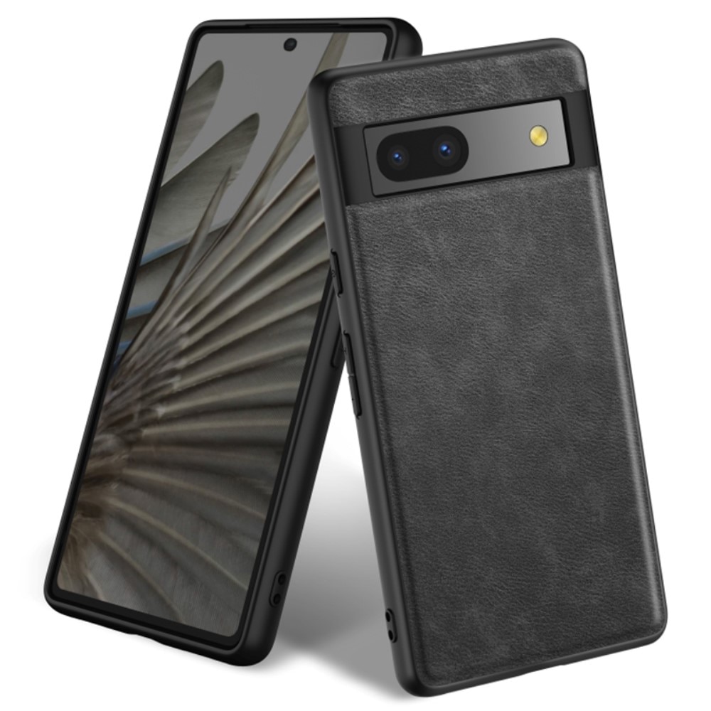 Cover in pelle Google Pixel 7a nero